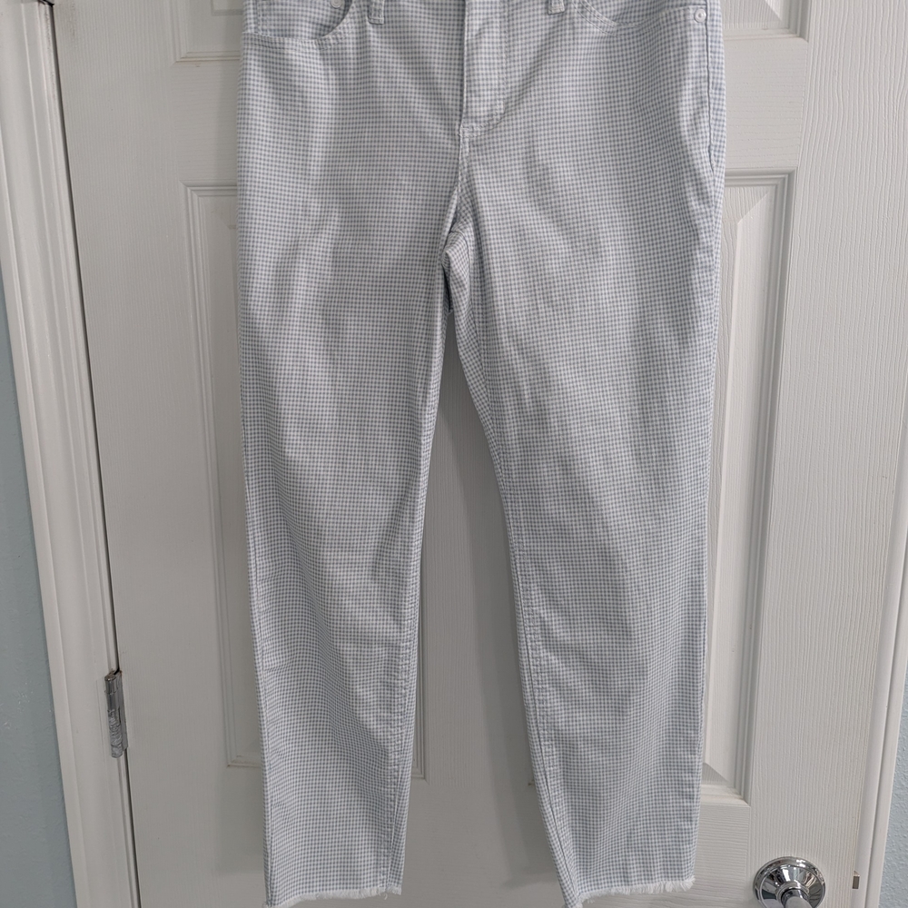 Women's Blue/White Gingham Pants